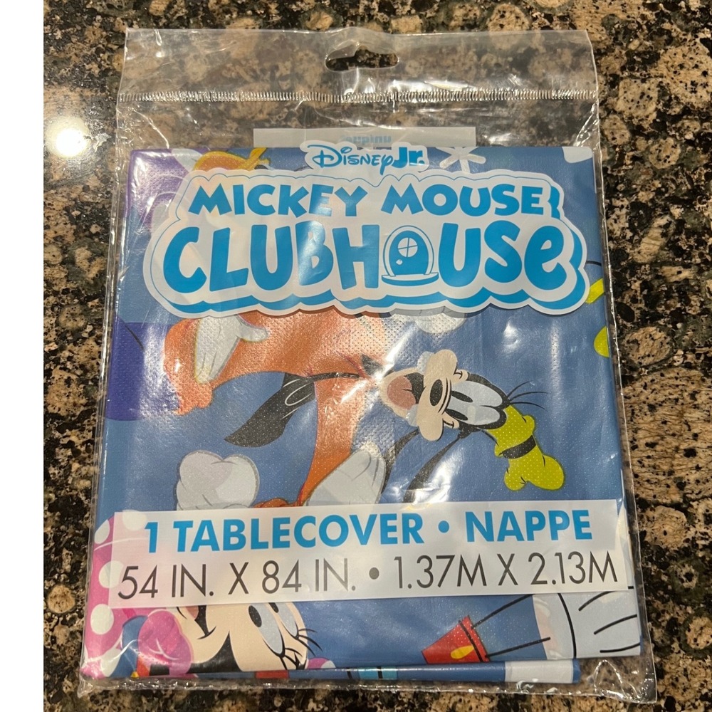 Disney Mickey Mouse Clubhouse Plastic Tablecover 54 x 84 Party Supplies New